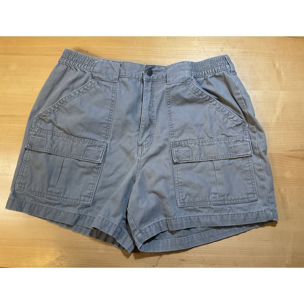Men's RedHead Gray Cargo Shorts Elastic Waist Outdoors Hiking Camping Size 38